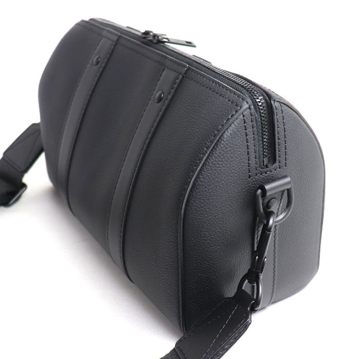 LOUIS VUITTON ルイ・ヴィトン シティ・キーポル 2Wayショルダーバッグ アエログラム ブラック M59255 IC メンズ【中古】【美品】