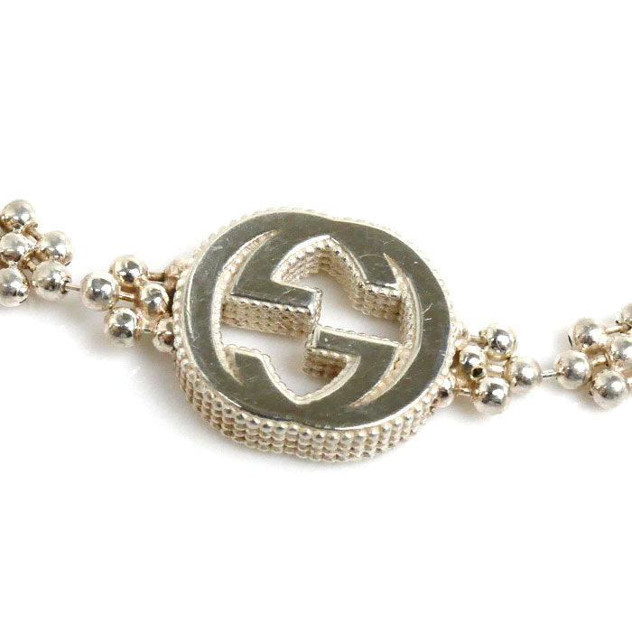 GUCCI グッチ シルバー925 インターロッキングG ブレスレット 481687 J8400 8106 6.6g 15.5/17/18.5cm レディース【中古】