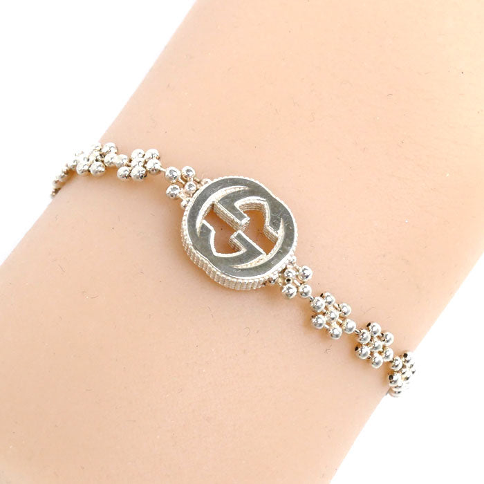 GUCCI グッチ シルバー925 インターロッキングG ブレスレット 481687 J8400 8106 6.6g 15.5/17/18.5cm レディース【中古】