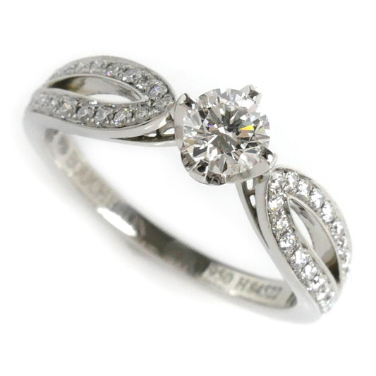 Boucheron ブシュロン Pt950プラチナ ポン ドゥ パリ ソリテール リング・指輪 JSL00202 ダイヤモンド0.30ct 9号 49 3.8g レディース【中古】【美品】