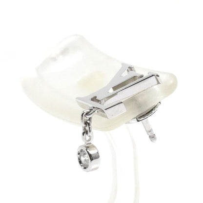 LOUIS VUITTON ルイ・ヴィトン K18WG ホワイトゴールド イディール ブロッサム LV ピアス Q96544 ダイヤモンド 1.1g 片耳 レディース【中古】【美品】