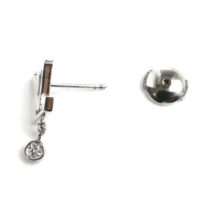 LOUIS VUITTON ルイ・ヴィトン K18WG ホワイトゴールド イディール ブロッサム LV ピアス Q96544 ダイヤモンド 1.1g 片耳 レディース【中古】【美品】