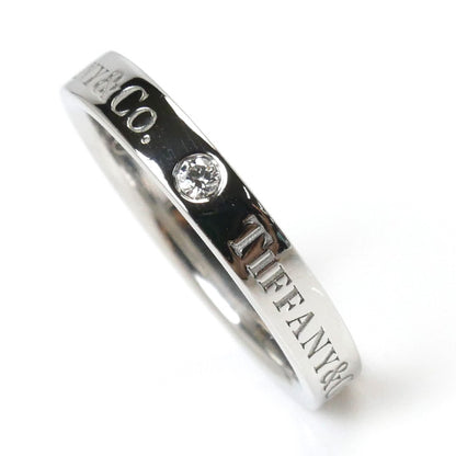 TIFFANY&Co. ティファニー Pt950プラチナ フラット バンド 3Pダイヤ リング・指輪 60001881 ダイヤモンド 9号 4.5g レディース【中古】【美品】