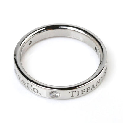 TIFFANY&Co. ティファニー Pt950プラチナ フラット バンド 3Pダイヤ リング・指輪 60001881 ダイヤモンド 9号 4.5g レディース【中古】【美品】