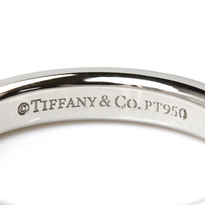TIFFANY&Co. ティファニー Pt950プラチナ フラット バンド 3Pダイヤ リング・指輪 60001881 ダイヤモンド 9号 4.5g レディース【中古】【美品】