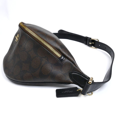 COACH コーチ シグネチャー ベルトバッグ ウエストバッグ ブラウン F48740 IMAA8 ユニセックス【中古】【美品】