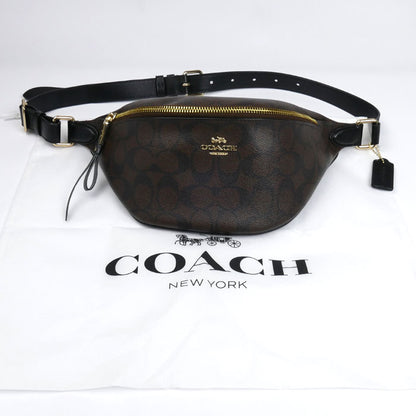 COACH コーチ シグネチャー ベルトバッグ ウエストバッグ ブラウン F48740 IMAA8 ユニセックス【中古】【美品】