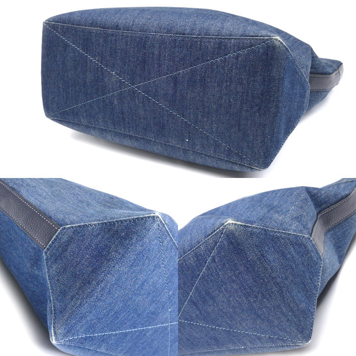 COACH コーチ ロゴ デニムトート トートバッグ ブルー F67415 レディース【中古】