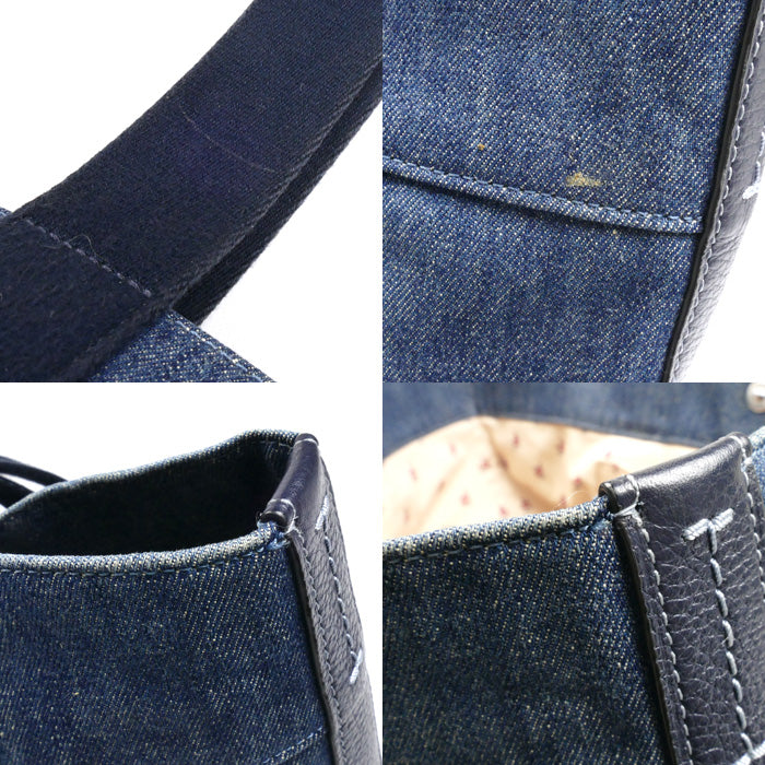 COACH コーチ ロゴ デニムトート トートバッグ ブルー F67415 レディース【中古】