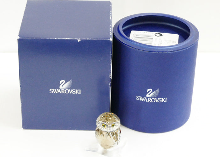 SWAROVSKI スワロフスキー フクロウ(M) オブジェ ゴールデンチーク 1003326【中古】