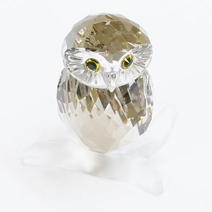 SWAROVSKI スワロフスキー フクロウ(M) オブジェ ゴールデンチーク 1003326【中古】