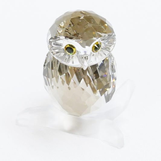 SWAROVSKI スワロフスキー フクロウ(M) オブジェ ゴールデンチーク 1003326【中古】