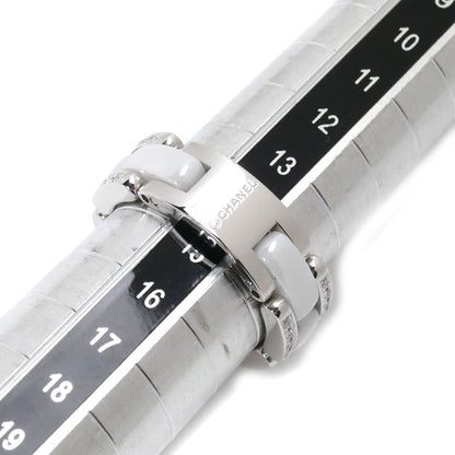 CHANEL シャネル K18WG ホワイトゴールド ホワイトセラミック ウルトラ コレクション ミディアム リング・指輪 J2643 ダイヤモンド 14.5号 55 10.7g レディース【中古】【美品】