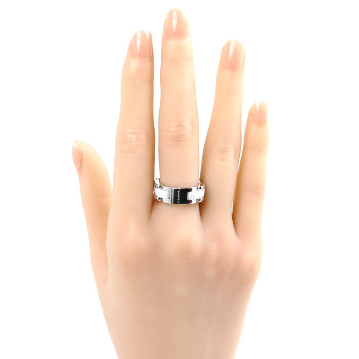 CHANEL シャネル K18WG ホワイトゴールド ホワイトセラミック ウルトラ コレクション ミディアム リング・指輪 J2643 ダイヤモンド 14.5号 55 10.7g レディース【中古】【美品】