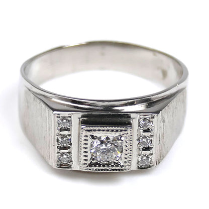 Pt900プラチナ リング・指輪 ダイヤモンド0.28ct 20号 11.1g メンズ【中古】