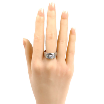 Pt900プラチナ リング・指輪 ダイヤモンド0.28ct 20号 11.1g メンズ【中古】