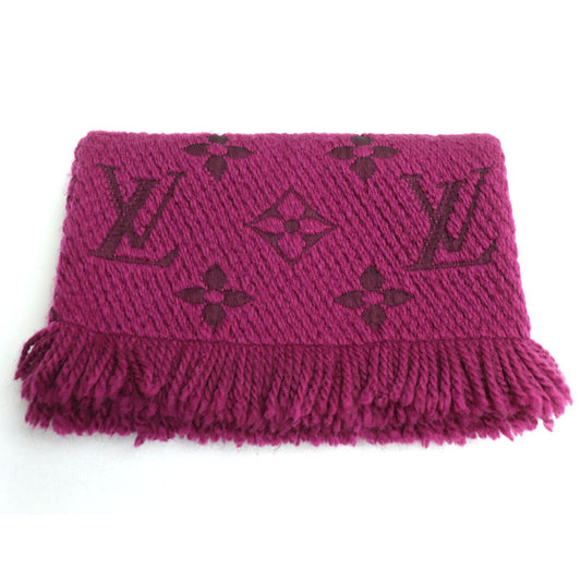 LOUIS VUITTON ルイ・ヴィトン エシャルプ・ロゴマニア マフラー パープル M75503 GM0134 レディース【中古】