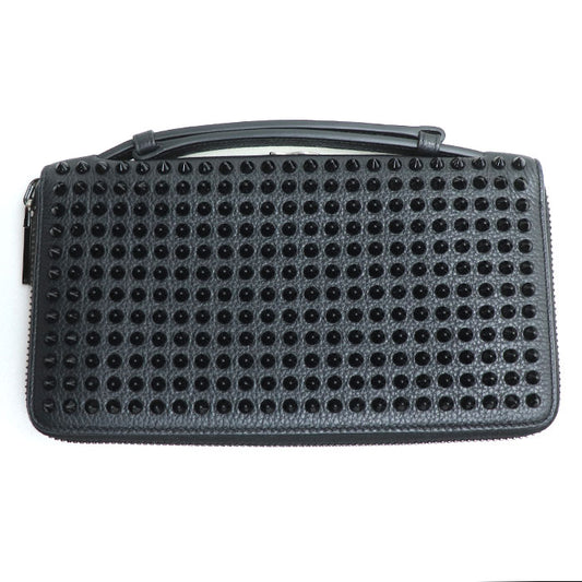 Christian Louboutin クリスチャンルブタン パネトーネXL 長財布 ラウンドファスナー ブラック レッド 3175209CM53 メンズ【中古】【美品】