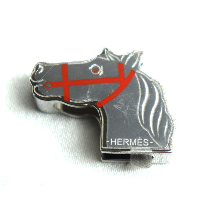 HERMES エルメス メタル カドリージュ 馬 スカーフリング レディース【中古】【極美品】