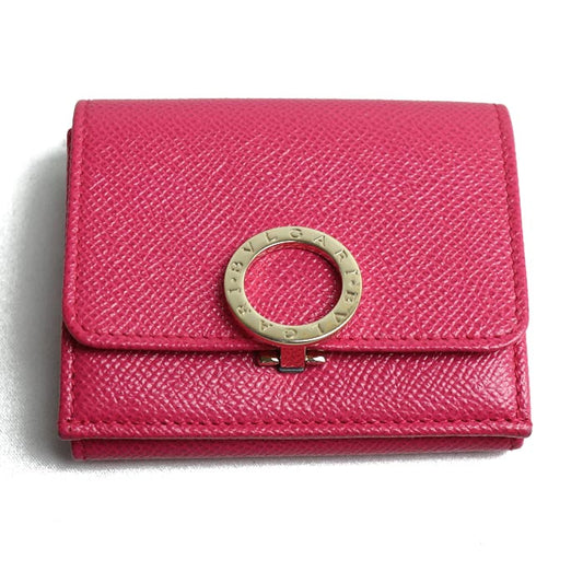 BVLGARI ブルガリ ブルガリ ブルガリ 三つ折り財布 ピンク 289063 レディース【中古】
