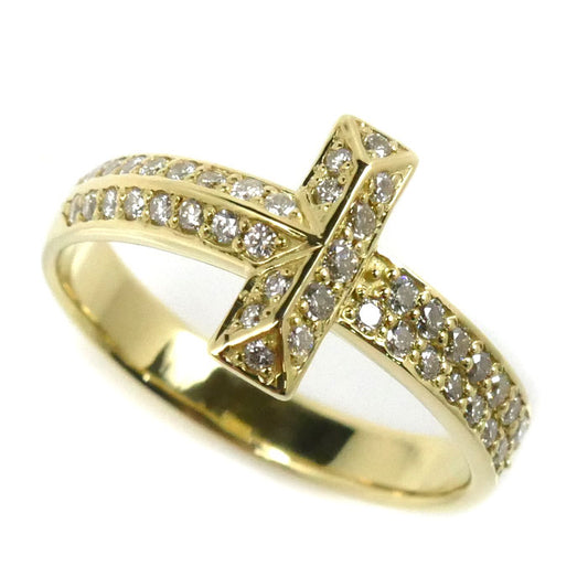 K18YG イエローゴールド リング・指輪 ダイヤモンド0.36ct 12号 3.8g レディース【中古】