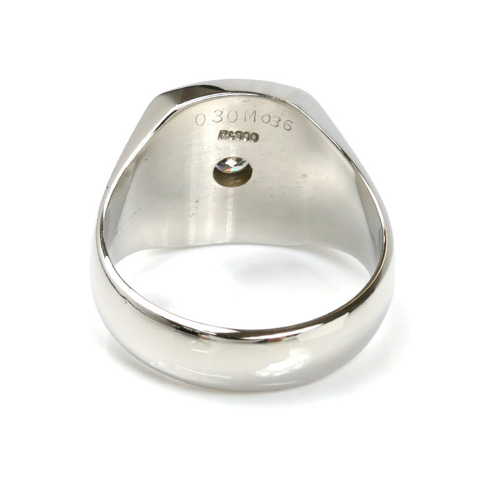 Pt900プラチナ リング・指輪 ダイヤモンド0.36ct/0.30ct 21号 21.0g メンズ【中古】【美品】