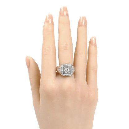 Pt900プラチナ リング・指輪 ダイヤモンド0.36ct/0.30ct 21号 21.0g メンズ【中古】【美品】