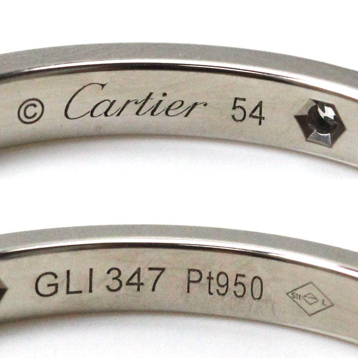 CARTIER カルティエ Pt950プラチナ バレリーナ ウェディング リング・指輪 B4077754 ダイヤモンド 13.5号 54 3.6g レディース【中古】【美品】