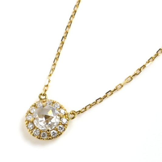 AHKAH アーカー K18YG イエローゴールド ヴィヴィアンローズ ネックレス VC0530010100 ダイヤモンド0.20ct 1.5g 37/40cm レディース【中古】