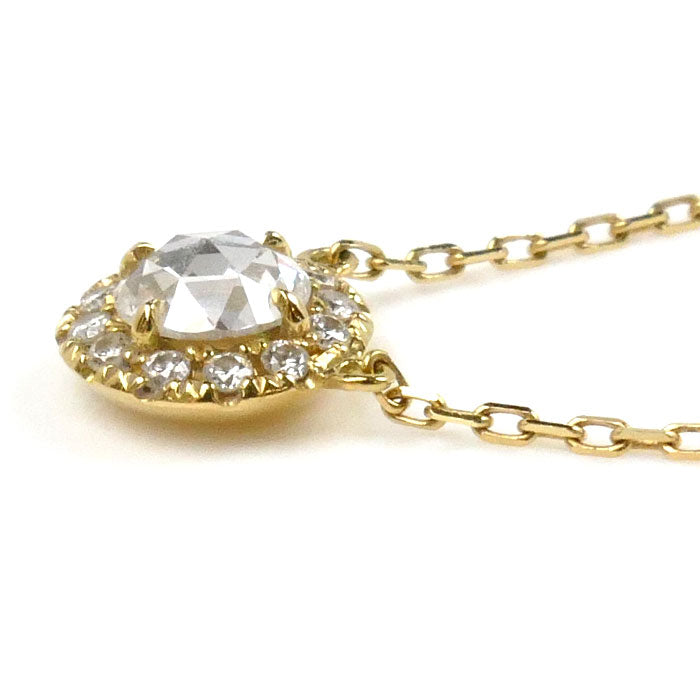 AHKAH アーカー K18YG イエローゴールド ヴィヴィアンローズ ネックレス VC0530010100 ダイヤモンド0.2ct 1.5g 37/40cm レディース【中古】
