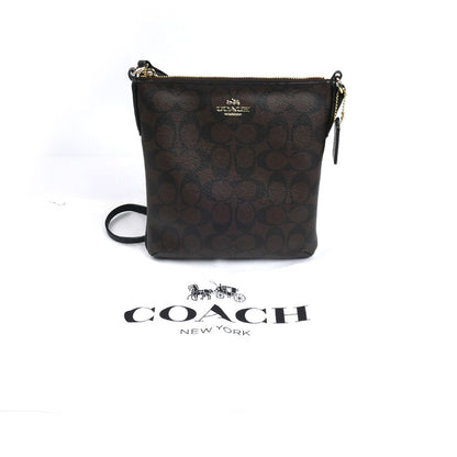 COACH コーチ ノースサウス クロスボディ ショルダーバッグ ブラウン F35940 レディース【中古】