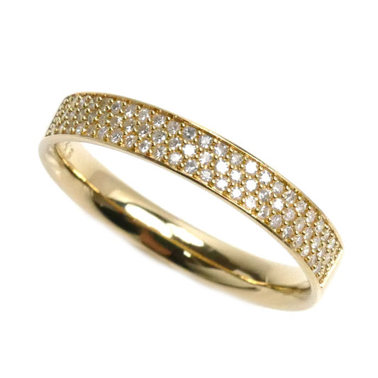 agete アガット K18YG イエローゴールド マイクロセッティング リング・指輪 ダイヤモンド0.13ct 9号 2.0g レディース【中古】