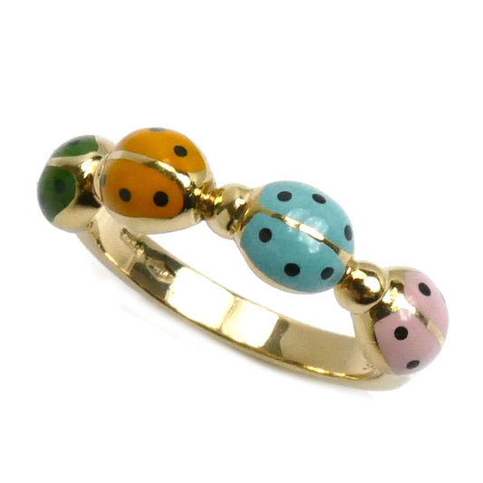 AARON BASHA アーロンバシャ K18YG イエローゴールド てんとう虫 リング・指輪 12号 4.5g レディース【中古】