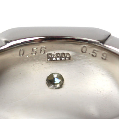 Pt900プラチナ リング・指輪 ダイヤモンド0.56ct/0.59ct 19号 31.4g メンズ【中古】【美品】
