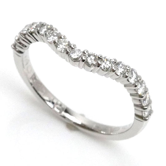 ROYAL ASSCHER ロイヤル・アッシャー Pt900プラチナ ハーフエタニティ リング・指輪 ダイヤモンド0.40ct 11.5号 2.9g ウエーブ レディース【中古】【美品】