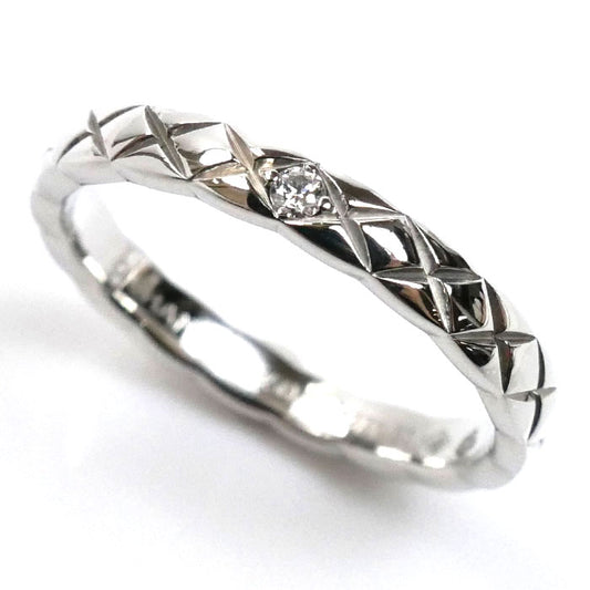 CHANEL シャネル Pt950プラチナ ココクラッシュ 1Pダイヤ リング・指輪 J11354 ダイヤモンド 10.5号 51 4.1g レディース【中古】