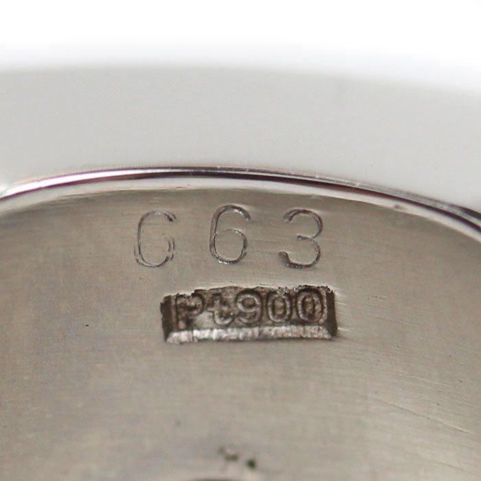 Pt900プラチナ リング・指輪 ダイヤモンド0.63ct 22号 43.0g メンズ【中古】【美品】