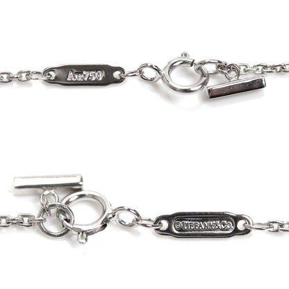 TIFFANY&Co. ティファニー K18WG ホワイトゴールド Tスマイル ミディアム ネックレス 74957293 ダイヤモンド 5.7g 41/46cm レディース【中古】【美品】
