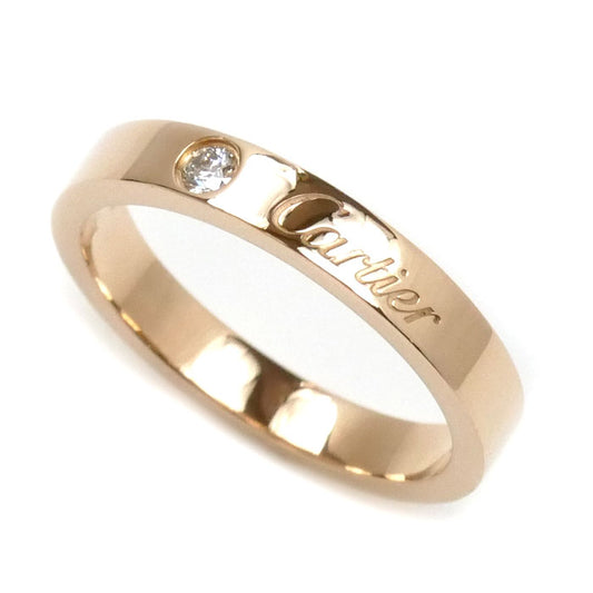 CARTIER カルティエ K18PG ピンクゴールド エングレーブド 1Pダイヤ リング・指輪 B4086450 ダイヤモンド 10号 50 3.6g レディース【中古】【美品】