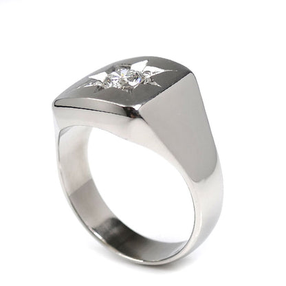 Pt900プラチナ リング・指輪 ダイヤモンド0.63ct 22.5号 24.6g メンズ【中古】【美品】