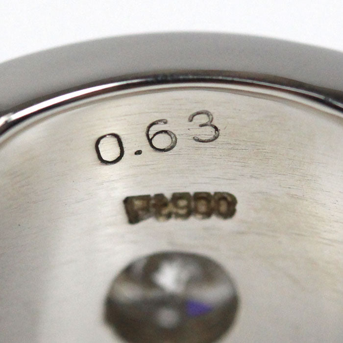 Pt900プラチナ リング・指輪 ダイヤモンド0.63ct 22.5号 24.6g メンズ【中古】【美品】