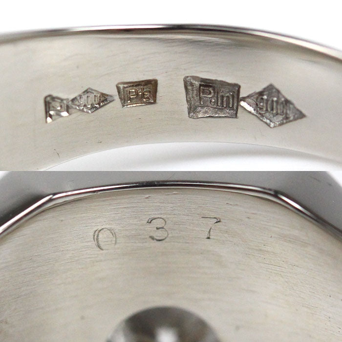 Pt900プラチナ リング・指輪 ダイヤモンド0.37ct 24号 19.6g メンズ【中古】【美品】