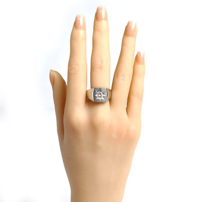 Pt900プラチナ リング・指輪 ダイヤモンド0.37ct 24号 19.6g メンズ【中古】【美品】