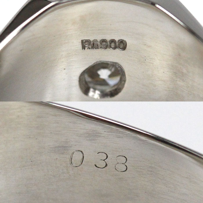 Pt900プラチナ リング・指輪 ダイヤモンド0.38ct 23.5号 18.2g メンズ【中古】【美品】