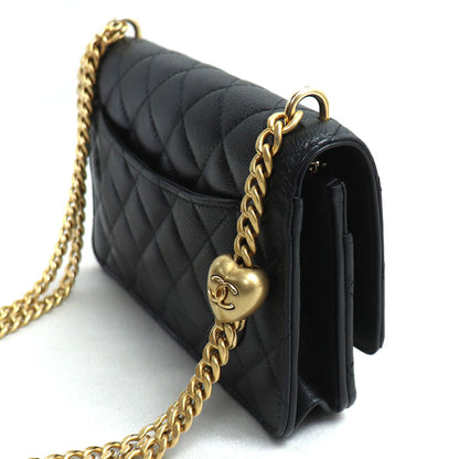 CHANEL シャネル マトラッセ チェーンウォレット 長財布 ブラック AP3201 レディース【中古】