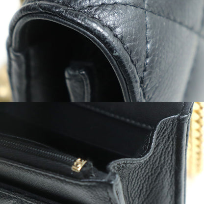 CHANEL シャネル マトラッセ チェーンウォレット 長財布 ブラック AP3201 レディース【中古】