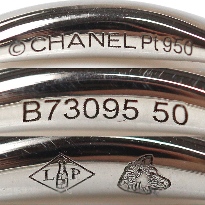 CHANEL シャネル Pt950プラチナ カメリア リング・指輪 J10667 9.5号 50 2.5g レディース【中古】【美品】