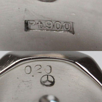 Pt900プラチナ 印台 リング・指輪 ダイヤモンド0.20ct 19号 13.7g メンズ【中古】