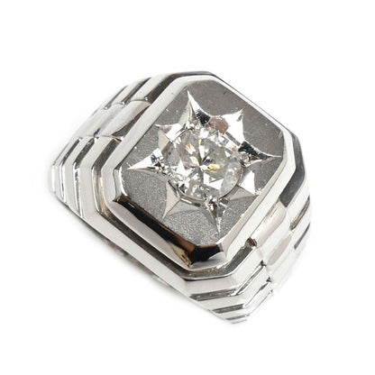 Pt900プラチナ リング・指輪 ダイヤモンド1.155ct 20号 29.8g メンズ【中古】【美品】