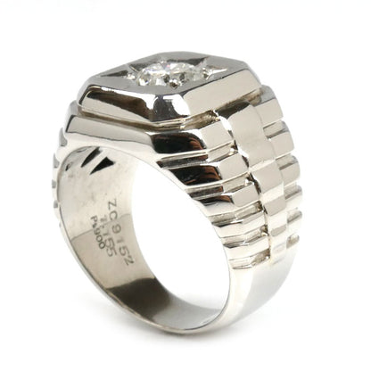 Pt900プラチナ リング・指輪 ダイヤモンド1.155ct 20号 29.8g メンズ【中古】【美品】